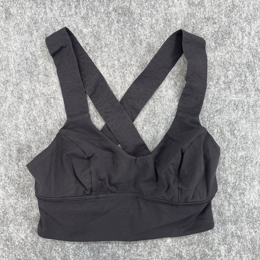 Lululemon Bra Womens 4 Black Hold Your Form Yoga Sports Athleitc